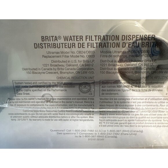 Brita Ultramax Water Filter Dispenser BPA-Free 18-Cup Capacity Sealed - Picture 6 of 9
